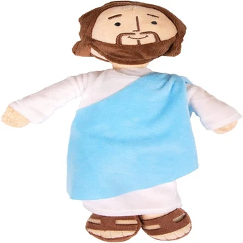 12 'Cartoony Исус за кукли, меки фигурки за украса кукольной стая, мека интерактивна религиозна играчка за емоционална партита