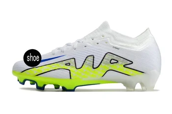 2023 Нови футболни Обувки, Zoom Меркуриал Superfly IX Elite FG Мъжки Футболни обувки Бял Зелен Син Ниски Мъжки Обувки Спортни маратонки