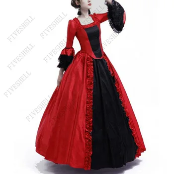 2023 Средновековна дамска мода, по-големи размери, викторианска готическа рокля макси, винтажное дантелено рокля в пода дантела, стилна рокля за cosplay