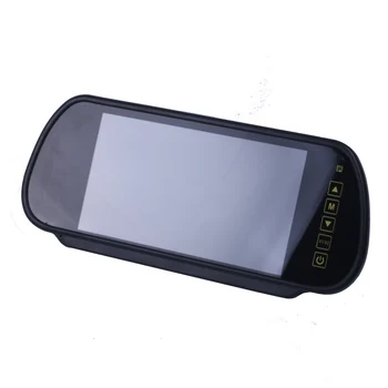 7-инчов TFT LCD дисплей широкоекранен сензорен бутон за поддръжка на DVD Огледалото за обратно виждане на автомобила Монитор 7