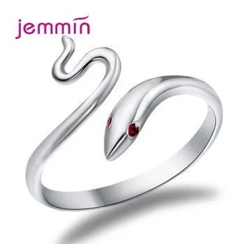 925 сребро Модни Змеиные Регулируеми пръстени за жени, момичета, подарък за най-добър приятел, модни бижута на едро