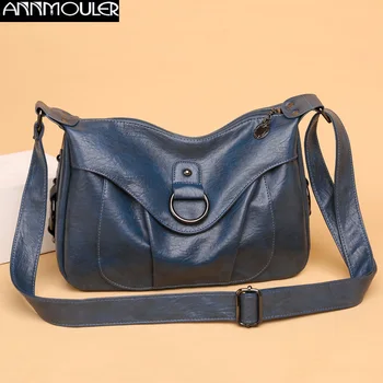 Annmouler Дамска чанта 2022 Тенденция Новата Дизайнерска Чанта През рамо От Изкуствена Кожа Кафява Чанта През рамо Качествена bolsa feminina Луксозни Портфейли