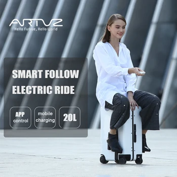 Artvz умен багажа електрически куфара за път с количката TSA follow boarding case