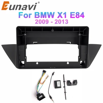 Eunavi 2DIN рамка за предния панел на радиото в колата, рамка за арматурното табло, комплект гарнитури панел за BMW X1 2009-2012 E84