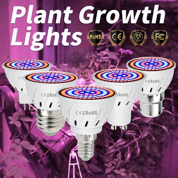 Led Крушка E27 За Растенията E14 Phyto Light B22 Лампа За Отглеждане на растения MR16 Bombilla GU10 Led Крушки За Отглеждане на Семена, Цветя В стаята