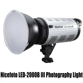 NiceFoto LED-2000B III Лампа за Снимане 200 W 5600 До Led Лампа за Видеозаснемане Bluetooth App Control Източник на Захранване с променлив ток, за да Видеоинтервью