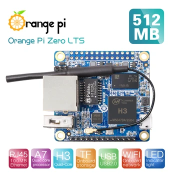 Orange Pi Zero LTS 512 MB H3 четириядрен одноплатный компютър с отворен код и работи под управлението на Android 4.4, Ubuntu, Debian Изображението