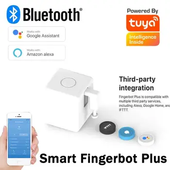 Sasha WiFi Bluetooth Smart Fingerbot Plus Schakelaar Бот Бутон Тласкач Afstandsbediening Умен Дом Гласово Управление На Работа С Алекса