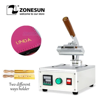 ZONESUN машина за топъл печат фолио с потребителски логото, кожени калъфи за мобилни телефони, калъф за релеф, термопресс-машина