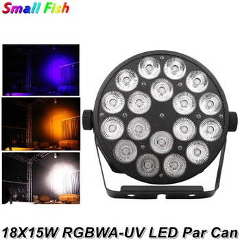 Алуминиев LED Par 18X15 W RGBWAUV 6В1 LED Par Can Par Led Прожектор DJ Проектор Промывочное Осветление, Сценично Осветление Безплатна Доставка