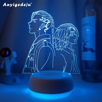 Аниме Токийские Отмъстителите Led Лампа за Украса на Детска Спални лека нощ, Подарък За Рожден Ден Декор на 3d Лампа Манга Токийские Avengers