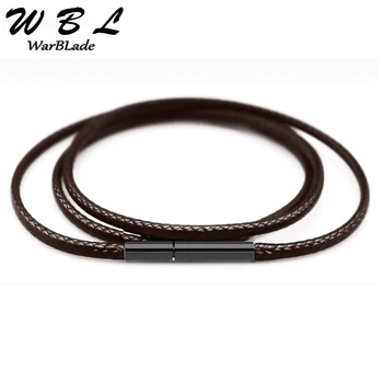 Висококачествен кабел за колиета, кожа кабел, восъчен веревочная верижка със закопчалка от неръждаема стомана за производство на бижута 