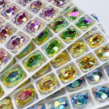 Висококачествени цветни блестящи стъклени висулки K9, кристални аксесоари 