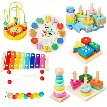 Детски образователни играчки, дървени играчки, ранното обучение по метода Монтесори, на рождения ден на детето, Коледен подарък за рожден ден, играчки за деца