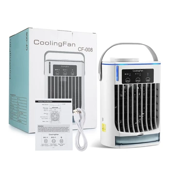 Един изпарителен охладител въздух, безшумен вентилатор за охлаждане с 3 скорости, за офиса и дома