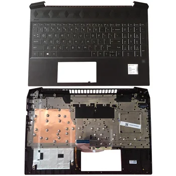 За HP Pavilion Gaming 15-ЕО от 15-ec0000 L72598-001 поставка за ръце за лаптоп, главни букви, клавиатура с подсветка САЩ