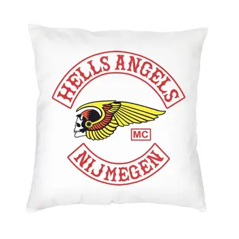 Калъф за възглавници с логото на Hells Angels World 3D печат, калъфка за мотоклуба, калъфка за дивана, модно бижу калъфки за възглавници