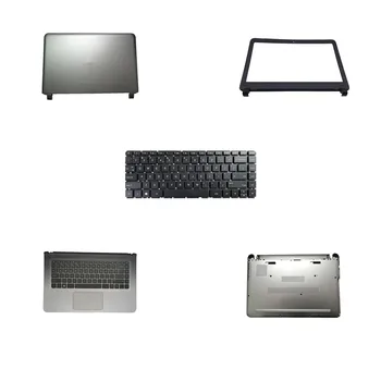Клавиатура за лаптоп, главни букви, горната част на задната част на LCD капак, долна капачка корпус за HP 256 G4, черен, САЩ