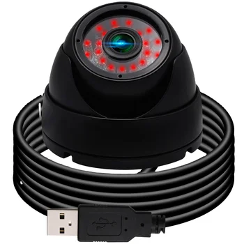 Куполна камера, 1-мегапикселова USB уеб камера с сензор за изображения CMOS OV9712, водоустойчива вътрешна външна уеб-камера