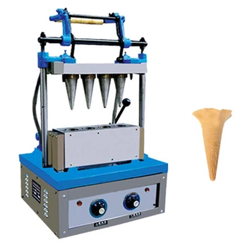 Машина за производство на оръжие за сладолед, напълно автоматична машина за приготвяне на яйца, машина за готвене на вафли за сладолед с 4 глави, машина за приготвяне на свеж DST-4