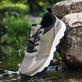 Мъжки градинска обувки Golden Sapling, дишаща летни обувки, мъжки ежедневни спортни обувки в стил ретро, планинска шоссейная Hommes Zapatos