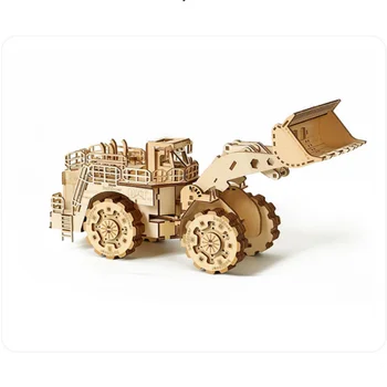 Направи си сам 3D дървени пъзели Мотокар мотокар Симулация модел комплекти градивни елементи за Сглобяване на пъзел Играчка, подарък за деца, за възрастни