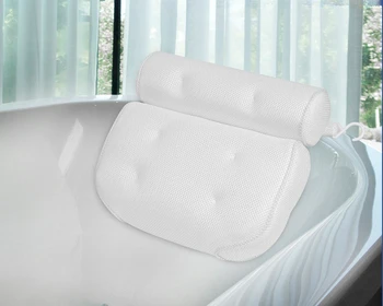 Начало възглавница за вана възглавница за вана СПА 3d мрежест с вендузата нескользящая водоустойчив възглавница за вана