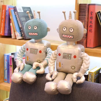 Нов Кавайный Робот Играчка Плюшен Triver Мека Кукла Занаяти Детски Децата Момче Приятел На Играта Подарък За Рождения Ден На Плюшен Домашен Декор