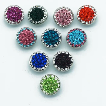 Нова красота, кръг от кристал и глина, цветни ръководство, 10 бр., копчета 12 мм, KZ9080 за бижута 