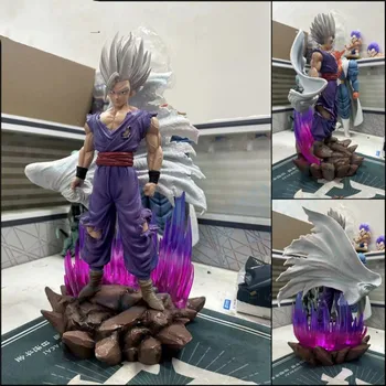 Новият 35 см Dragon Ball Фигура Gk Бял Бог Берст Дъждобран Син на Gohan Фигурка PVC Статуя Фигурка Модел Подбрани Играчки Подаръци