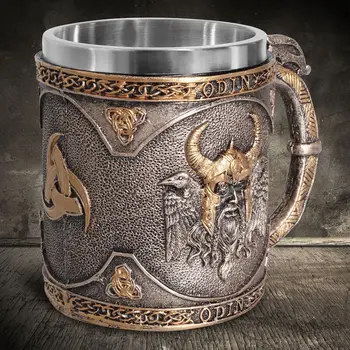 Новият скандинавски викинг-Един с чаша във формата на Гарван, дракон, скандинавски чаша, една чаша в скандинавски стил