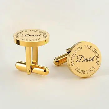 Персонални оригинални копчета за ръкавели, висококачествени модни лични копчета за ръкавели на поръчка, обмислен изискан подарък за мъже