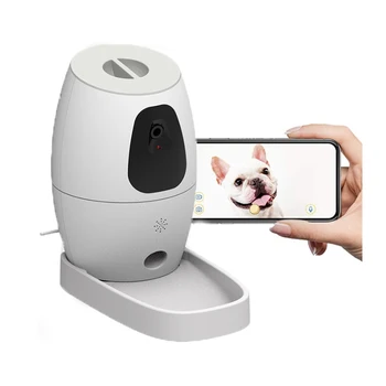 Приложението За Дистанционно Управление На Wifi Пет Smart Automatic Dog Camera Опаковка Лакомство За Домашни Любимци С Камера