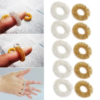 Пръстени за масаж на пръстите на тялото, пръстен за акупунктура, позлатените/посеребренное, Cool U2JD