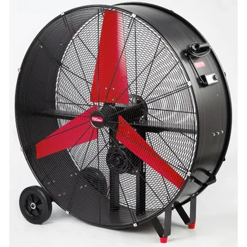 Сверхпрочный 42-инчов търговски и индустриален барабана вентилатор с колан задвижвани Червено и черно