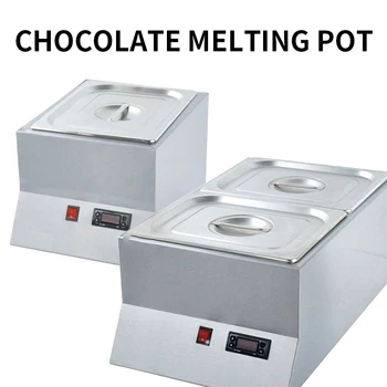 Търговска машина за топене на шоколад Електрическа пещ за топене на шоколад от неръждаема стомана, едноцилиндров котел за топене на шоколад