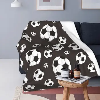 Футболни топки Футболно одеяло с луксозен принтом, дишащи, леки завивки за легла, стеганое одеало за диван